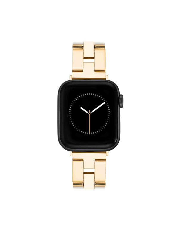 Anne Klein Polished Metal Link Bracelet Band For Apple Watch® Silver-Tone/Gold-Tone