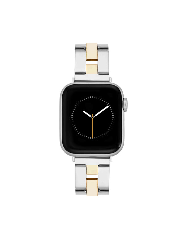 anne klein Polished Metal Link Bracelet Band for Apple Watch® Silver-Tone/Gold-Tone