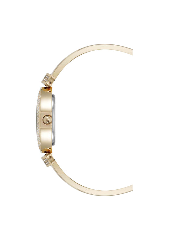 Anne Klein Premium Crystal Accented Bangle Watch Set Gold-Tone