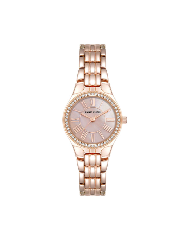 anne klein Premium Crystal Bezel Watch Rose Gold-Tone