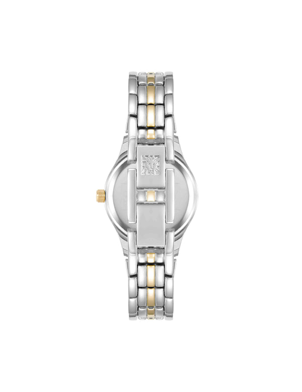 Anne Klein Premium Crystal Bezel Watch Silver-Tone/Gold-Tone