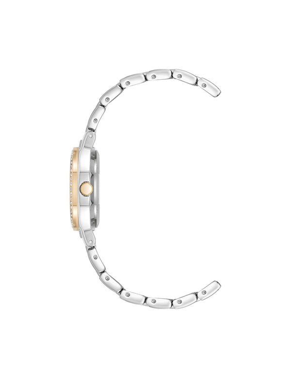 Anne Klein Premium Crystal Bezel Watch Silver-Tone/Gold-Tone