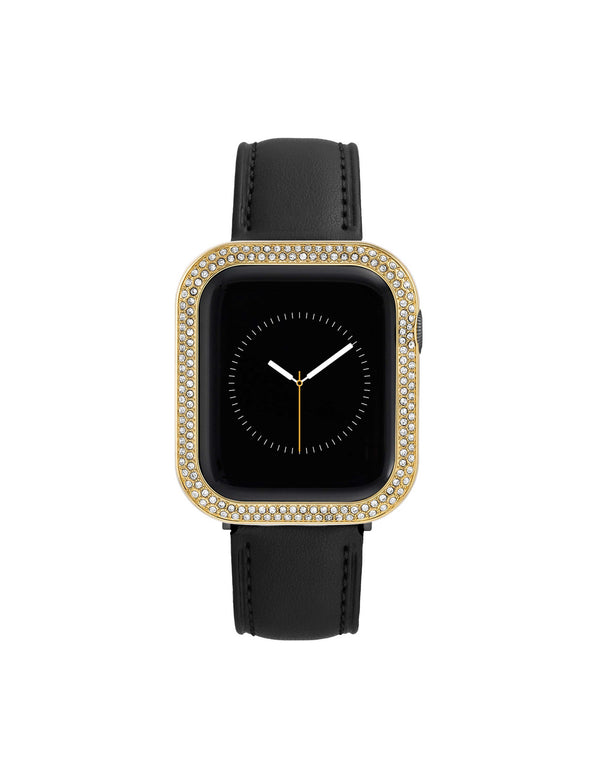 Anne Klein Premium Crystals Protective Bumper For Apple Watch® Gold-Tone