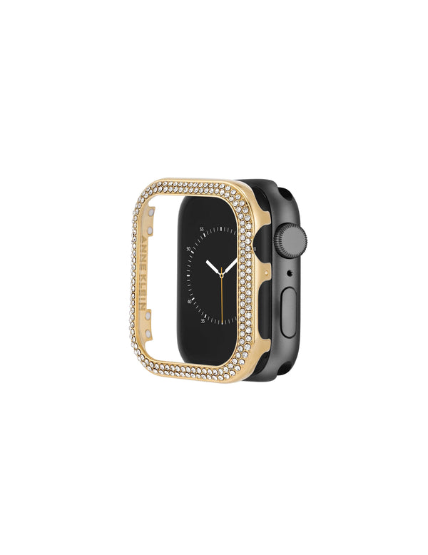 anne klein Premium Crystals Protective Bumper for Apple Watch® Gold-Tone