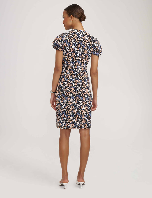 Anne Klein Printed Ity Classic Wrap Dress- Sale Anne Black Combo