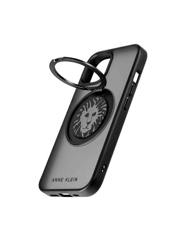anne klein Protective Plastic Case with Rotating Ring for iPhone® 15 Pro Max Black