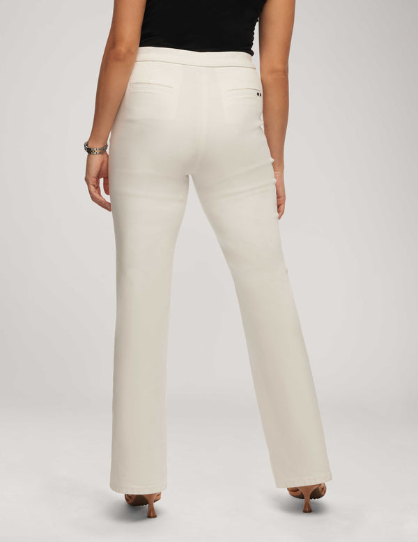 Anne Klein Pull On High Rise Slim Flare- Sale Soft White