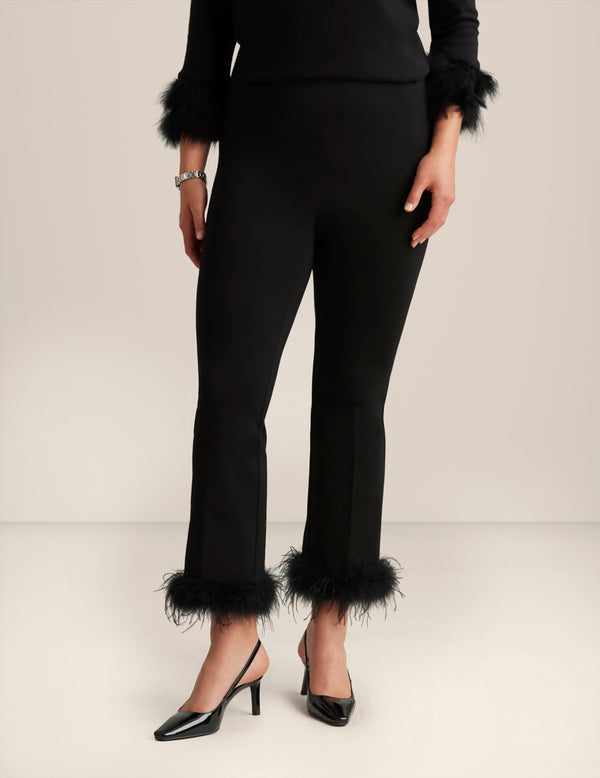 anne klein Pull On Hollywood Waist Feather Kick Flare Anne Black