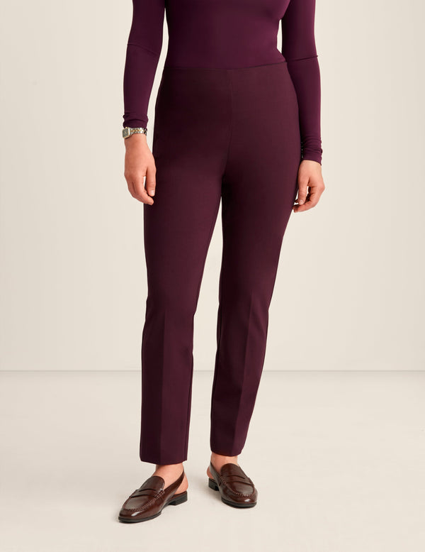 anne klein Pull On Hollywood Waist Slim Ankle Deep Plum