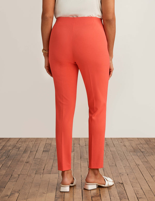 Anne Klein Pull On Hollywood Waist Slim Ankle Red Pear