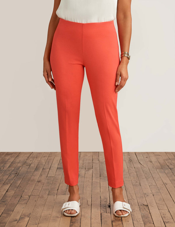 anne klein Pull On Hollywood Waist Slim Ankle Red Pear