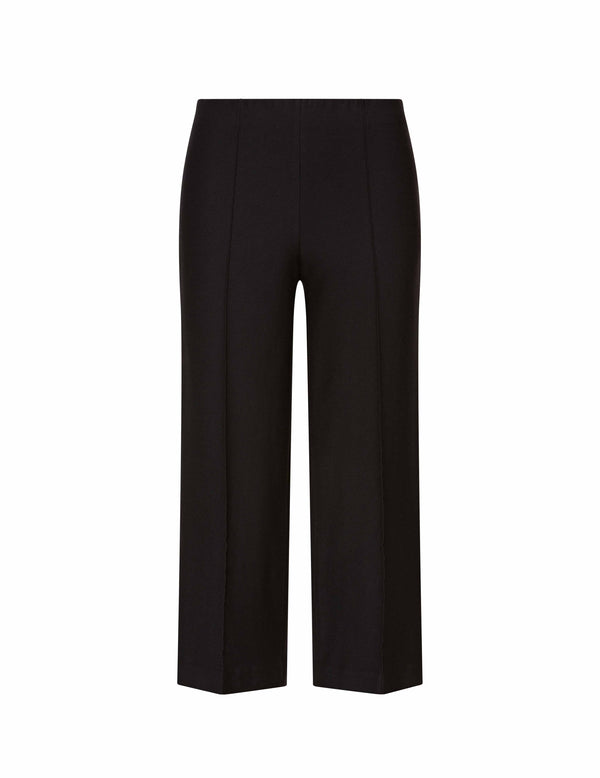 anne klein Pull On Pintuck Wide Crop Pant- Sale Anne Black