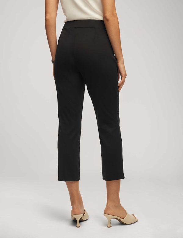 Anne Klein Pull On Slim Crop With Side Slits Anne Deluxe- Sale Anne Black