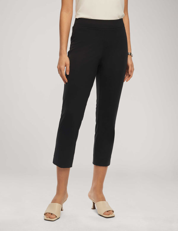 anne klein Pull On Slim Crop With Side Slits Anne Deluxe- Sale Anne Black