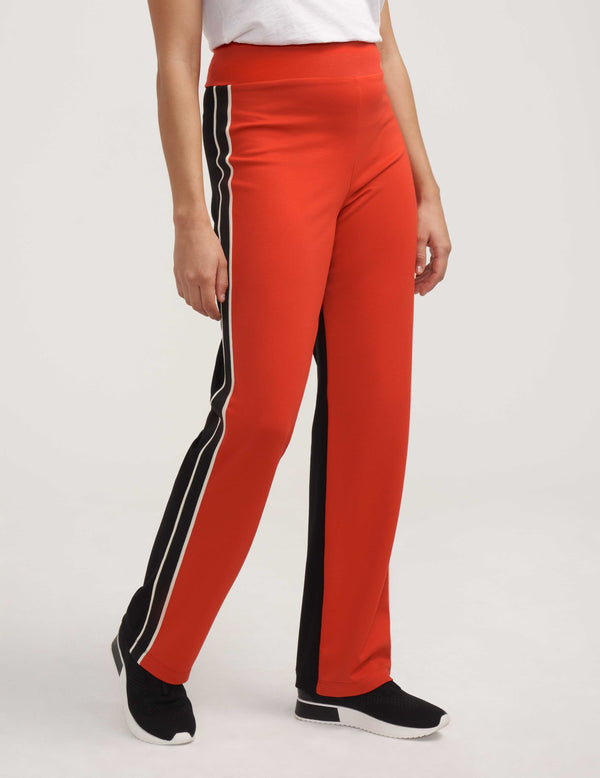 anne klein Pull On Straight Leg Pant- Sale Poppy/Anne Black