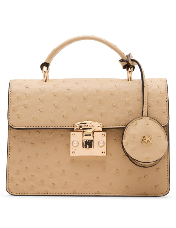 anne klein Pushlock Top Handle with Detachable Strap Brush