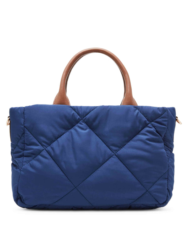 Anne Klein Quilted Nylon Satchel With Pouch And Coin Case