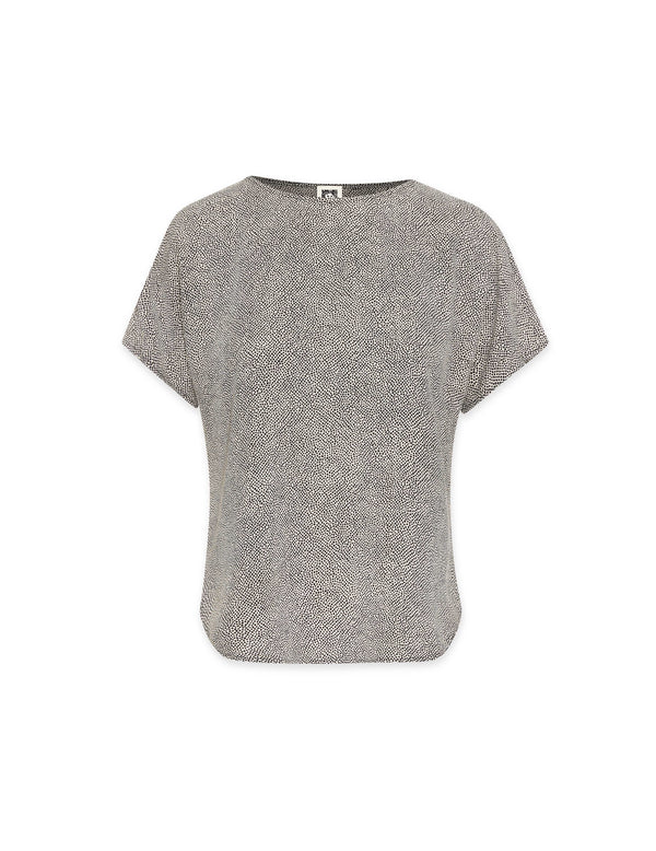 Anne Klein Rambling Mini Dot Bateau Blouse Anne White/Anne Black