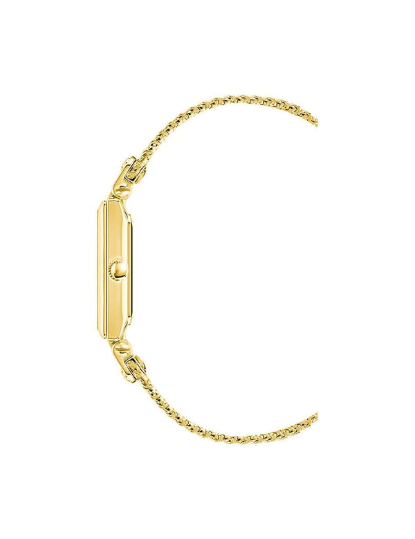 Anne Klein Rectangular Case Mesh Bracelet Watch Gold-Tone