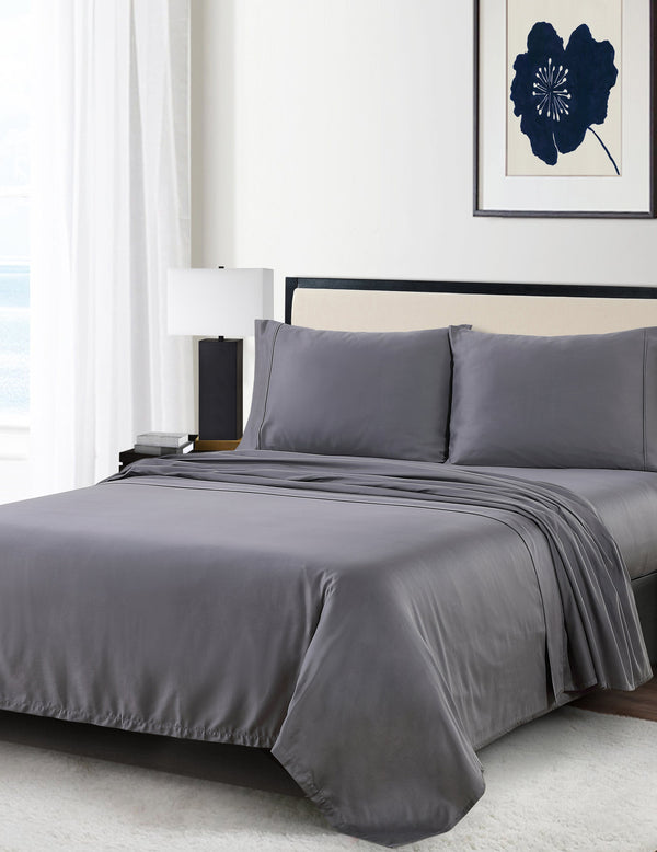 anne klein Reverie Anti-Microbial Sheet Set Charcoal