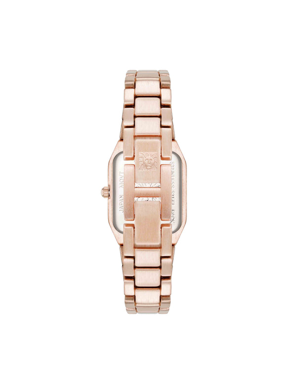 Anne Klein Roman Numeral Bezel Watch Rose Gold-Tone