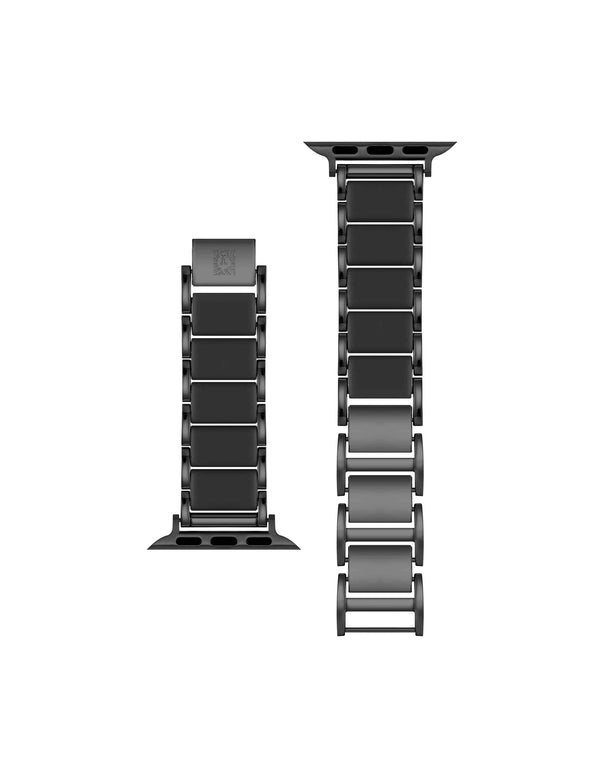 Anne Klein Rubberized Link Bracelet Band For Apple Watch® Black