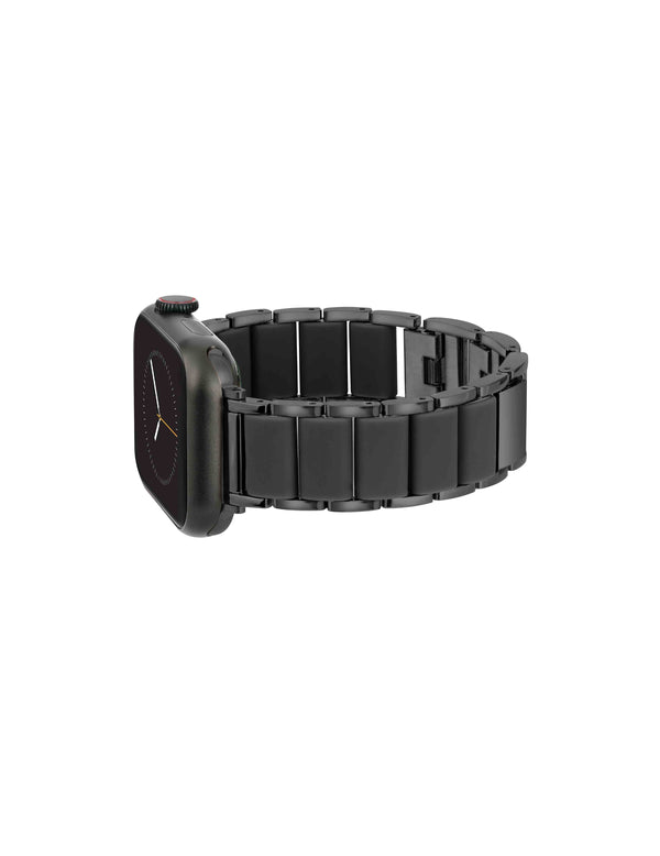 Anne Klein Rubberized Link Bracelet Band For Apple Watch® Black