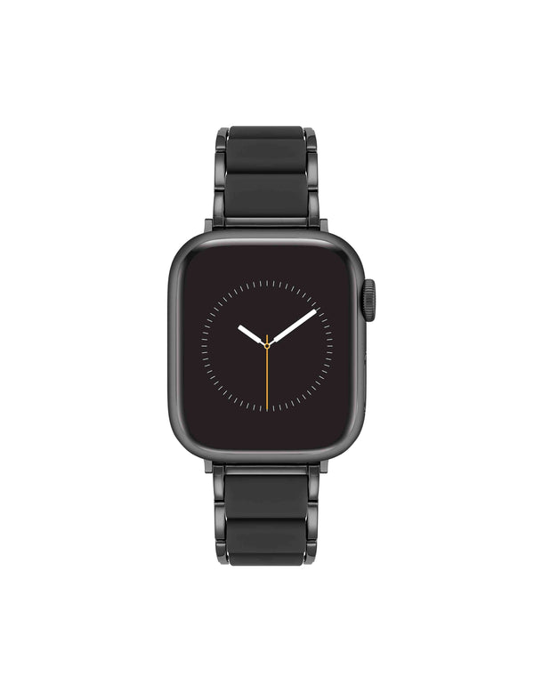 anne klein Rubberized Link Bracelet Band for Apple Watch® Black