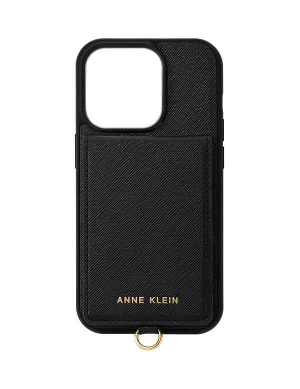 Anne Klein Saffiano Vegan Leather IPhone® 13 And 14 Case Black