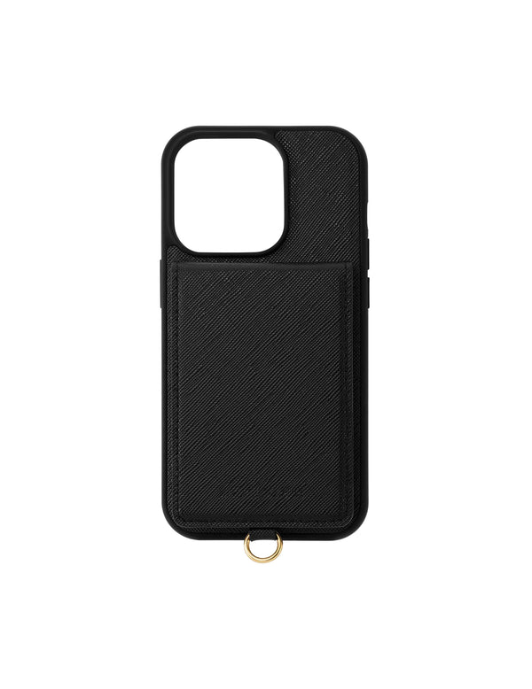 Anne Klein Saffiano Vegan Leather IPhone® 15 Pro Case Black