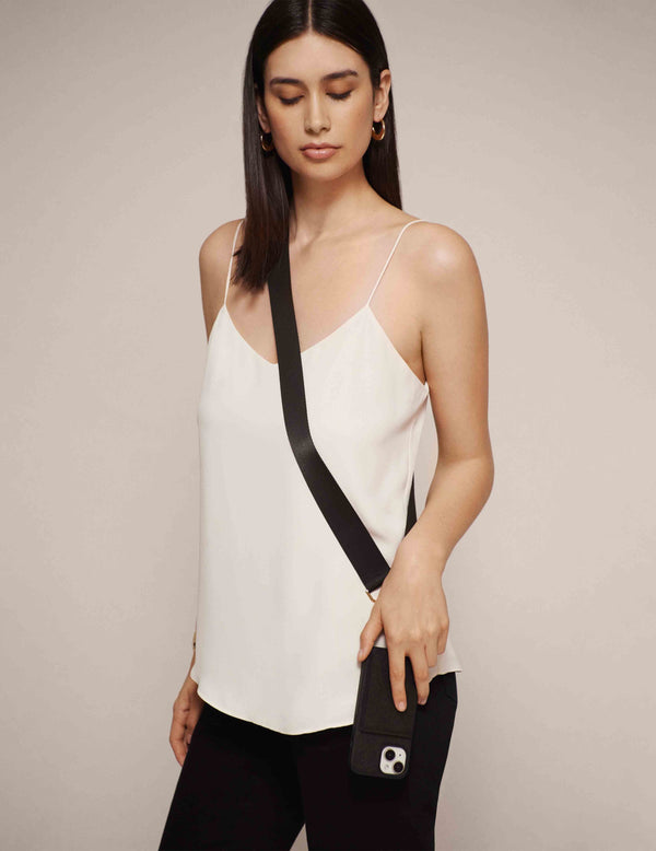 anne klein Saffiano Vegan Leather iPhone® 15 Pro Max Case Black