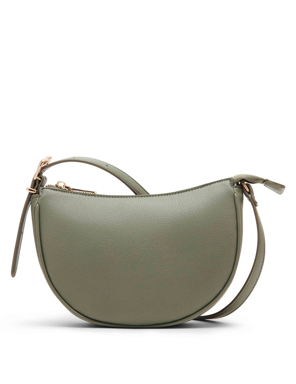 anne klein Sculpted Buckle Half Moon Xbody & Convertible Strap