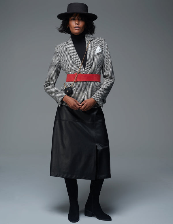 anne klein Sequin One Button Notch Collar Blazer- Sale Anne Black/ Anne White