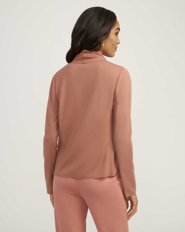 Anne Klein Serenity Knit Drape Front Cardigan- Sale Anise