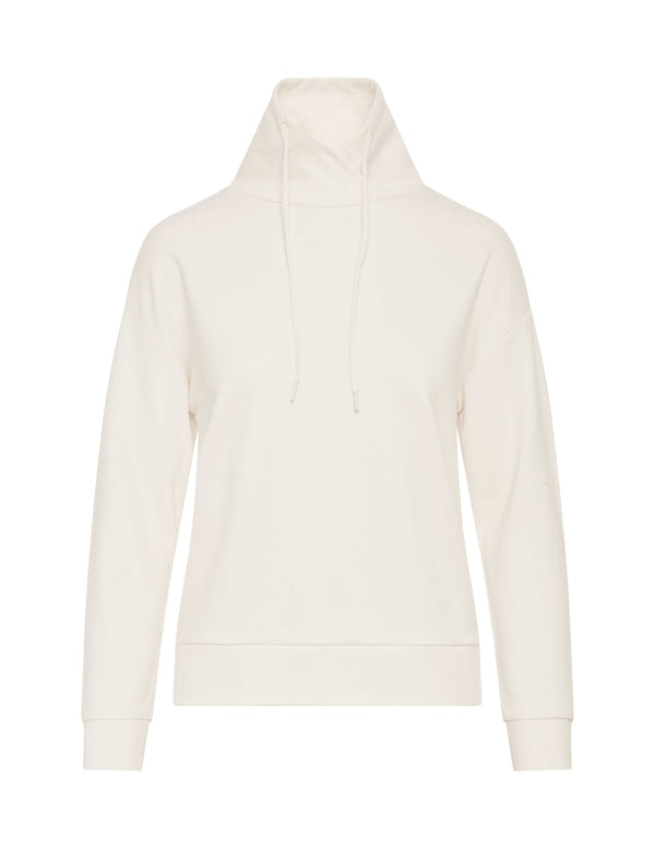 Anne Klein Serenity Knit Funnel Neck Sweatshirt- Sale Anne White