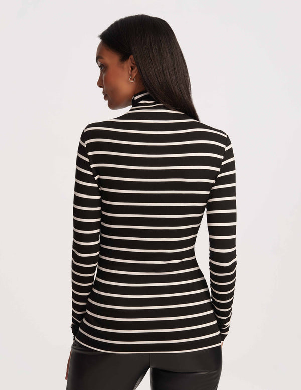 Anne Klein Serenity Knit Seamless Turtleneck- Sale Anne Black/Anne White