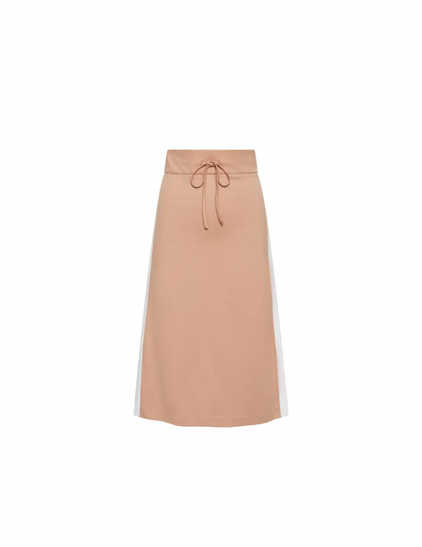 Anne Klein Side Tape Skimmer Skirt- Sale Light Coffee