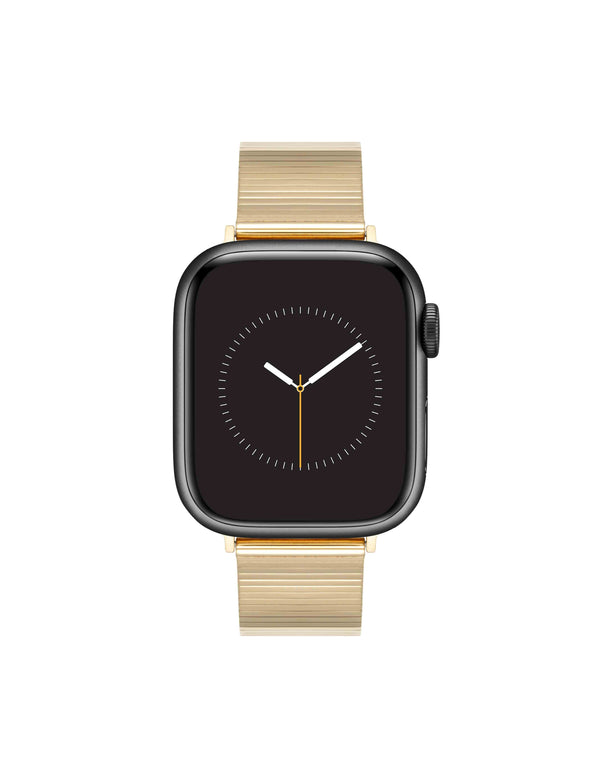 anne klein Sleek Stainless Steel Bar Link Band for Apple Watch® Gold-Tone