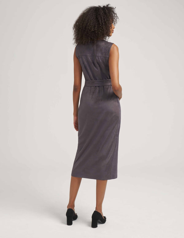 Anne Klein Sleeveless Faux Wrap Dress- Sale Nightfall