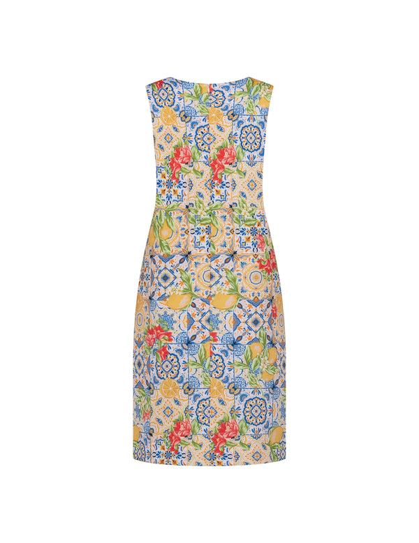 Anne Klein Sleeveless Shift Dress Pearl White Multi