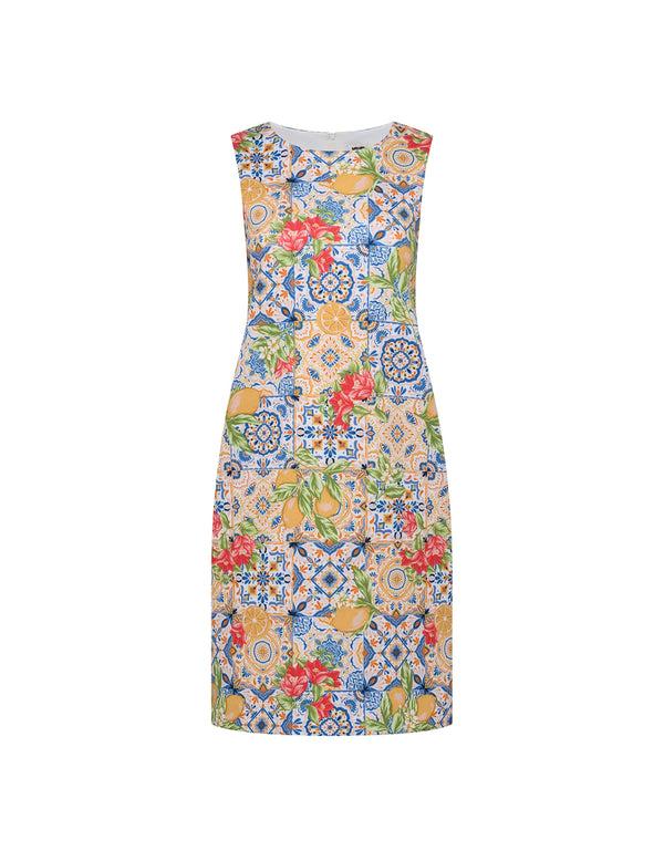 anne klein Sleeveless Shift Dress Pearl White Multi