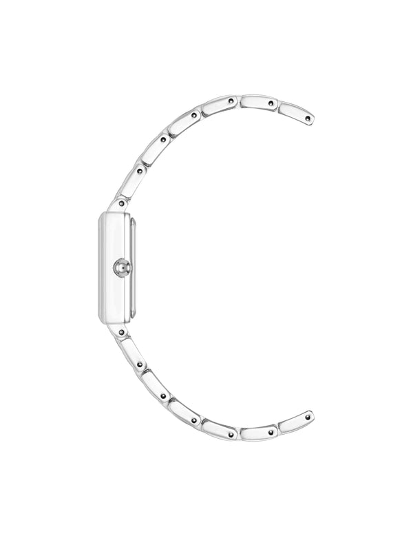 Anne Klein Square Watch With Premium Crystal Accents Silver-Tone