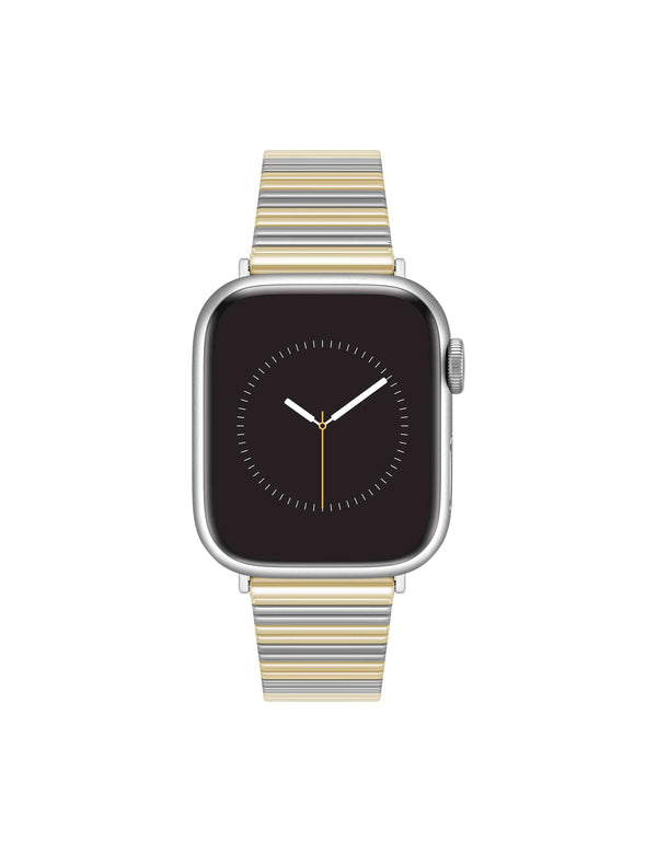 Anne Klein Stainless Steel Band With Sliding Buckle Closure For Apple Watch® Gold-Tone