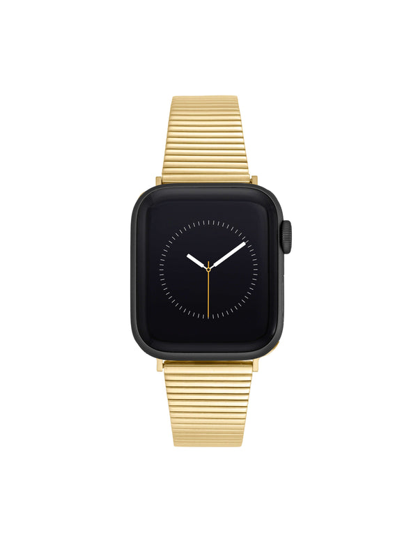 anne klein Stainless Steel Band with Sliding Buckle Closure for Apple Watch® Gold-Tone