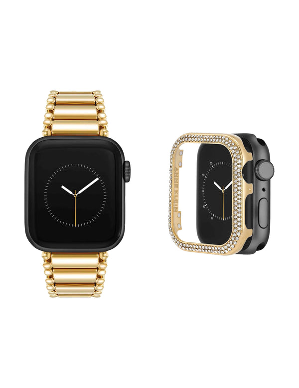 anne klein Tapered Link Band and Premium Crystal Protective Case Bundle