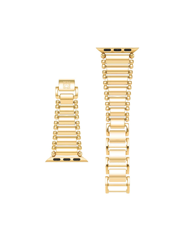 Anne Klein Tapered Link Band For Apple Watch® Gold-Tone
