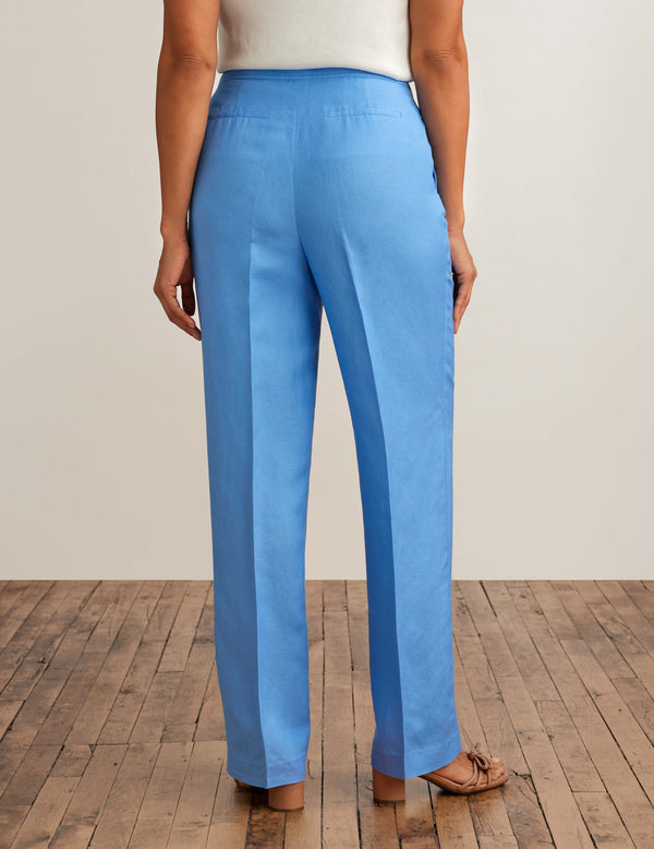 Anne Klein The Jillian Fly Front Wide Leg Trouser Shore Blue