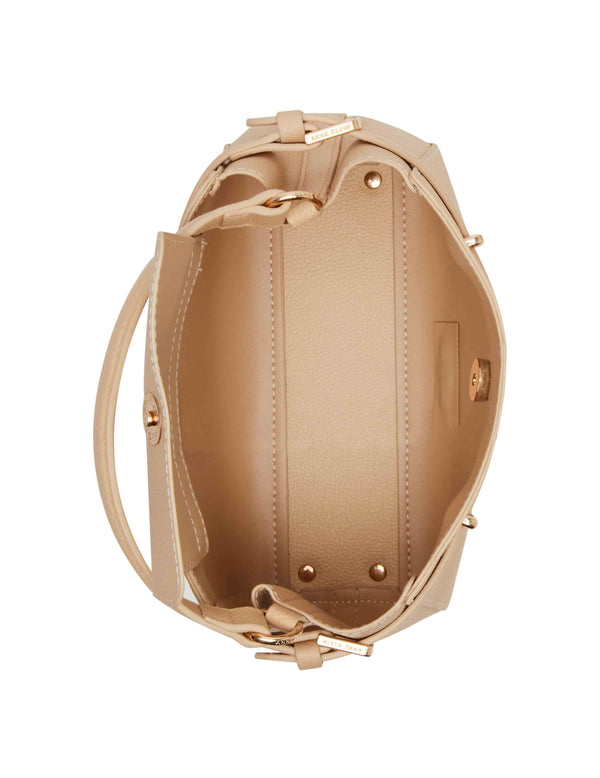 Anne Klein Top Handle Convertible Small Crossbody Bag Panne Cotta