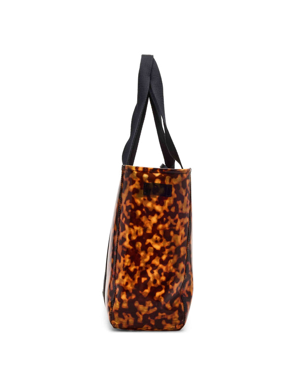 Anne Klein Tortoise Tote With Detachable Center Zip Compartment