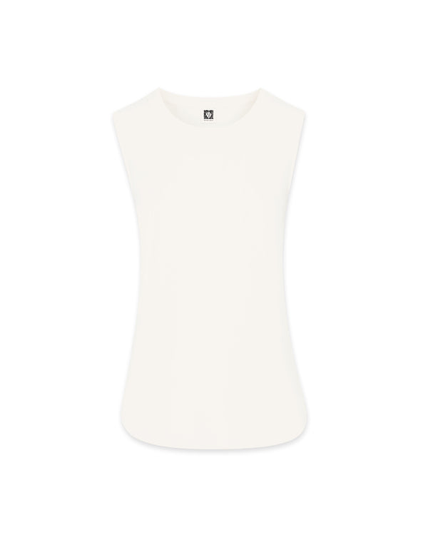 Anne Klein U-Neck Sleeveless Shell- Clearance Anne White